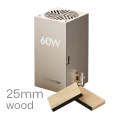 LX2 60W Diyot Lazer Modülü — 25mm ahşap tek geçiş