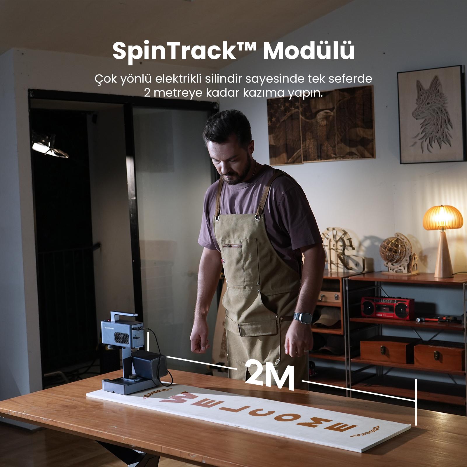 tr-main picture (4) LaserPecker LP2 Plus SpinTrack modülü ile silindirik gravür